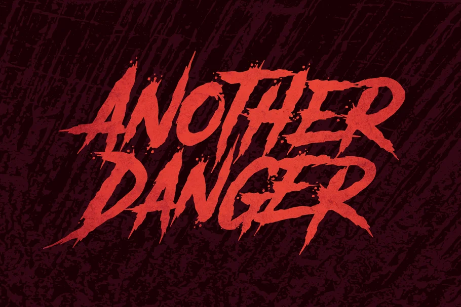 Another Danger Brush Style Horror Fonts