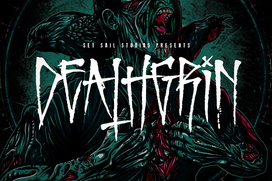 Deathgrin Brush Style Horror Fonts