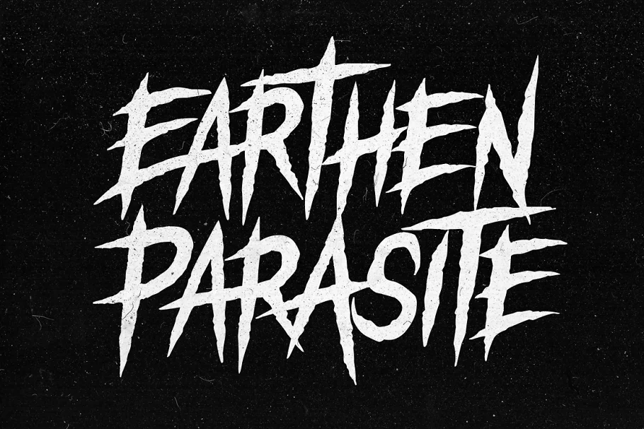 Earthen Parasite Brush Style Horror Fonts