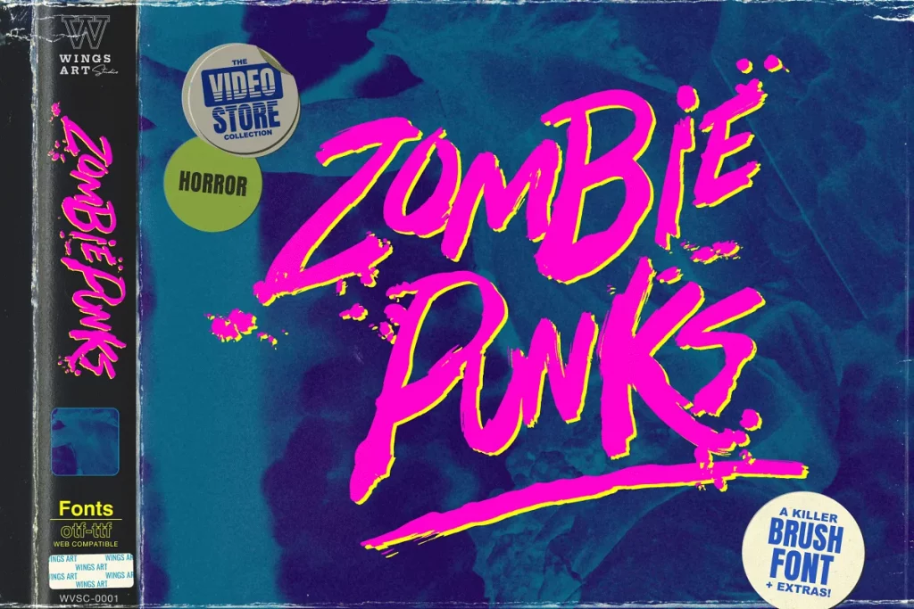 Zombie Punks Brush Style Horror Fonts